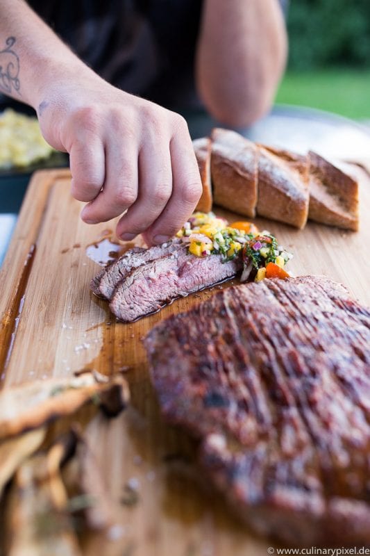 Flank Steak vom Big Green Egg culinary pixel